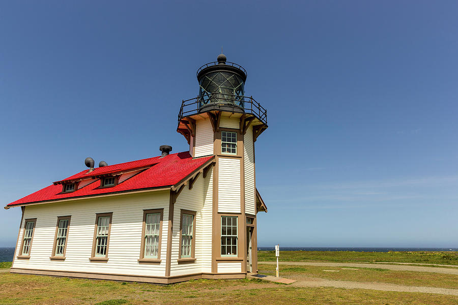 Lighthouse Photograph - Point Cabrillo Lighthouse by Chuck Haney