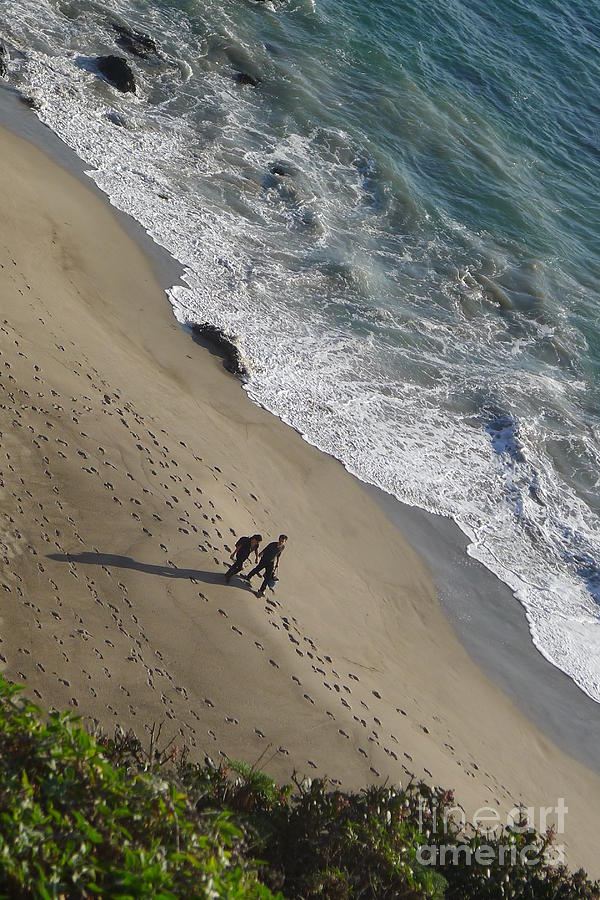 Point dume - walk on the beach Photograph by Nora Boghossian