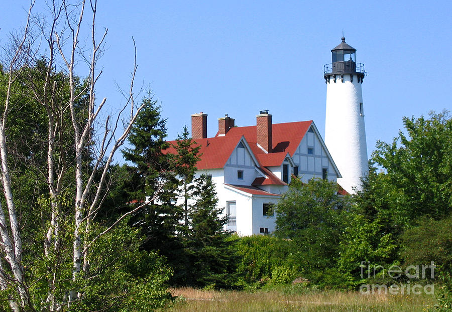 Point Iroquois Lighthouse Photograph by Ann Horn