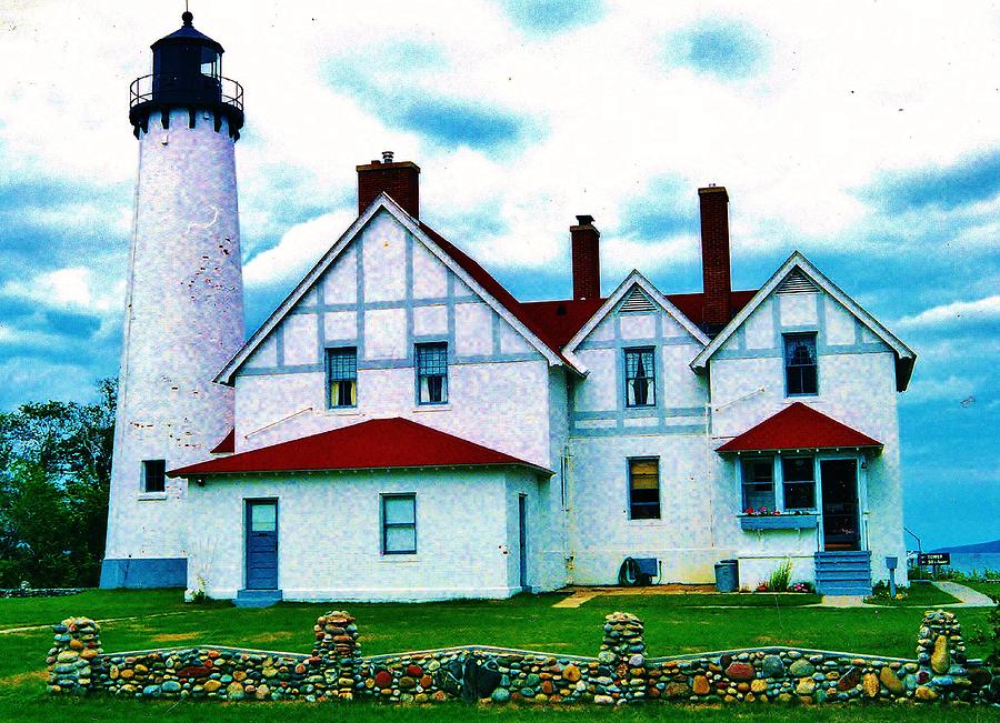 Up Of Michigan Photograph - Point Iroquois Lighthouse by Daniel Thompson