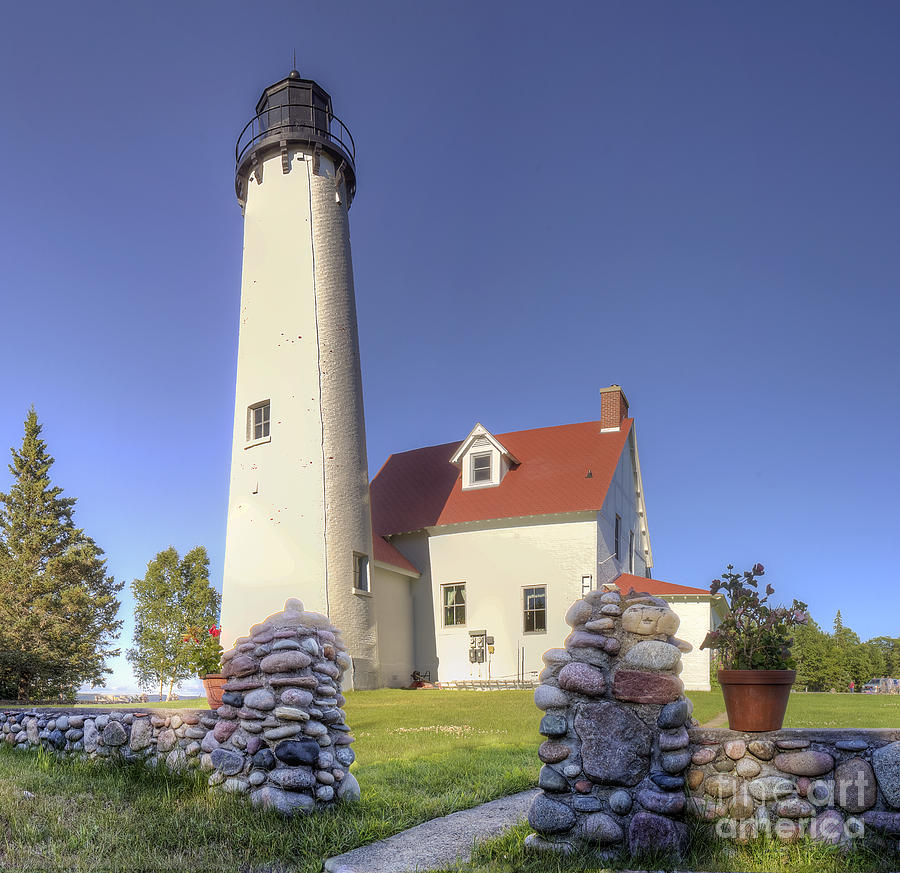 Lighthouse Photograph - Point Iroquois Lighthouse by Twenty Two North Photography