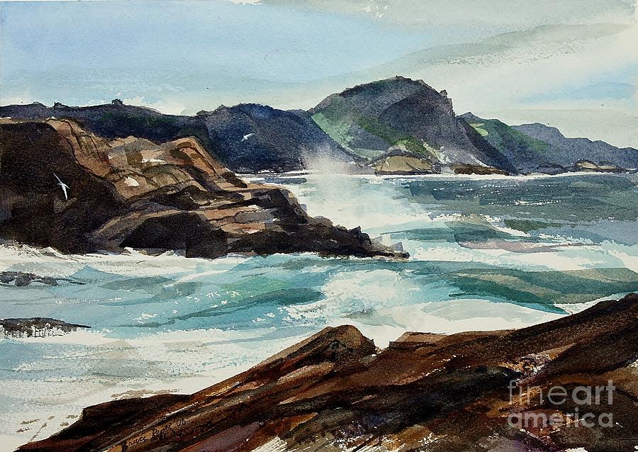 Seagull Painting - Point Lobos California by Bruce Repei
