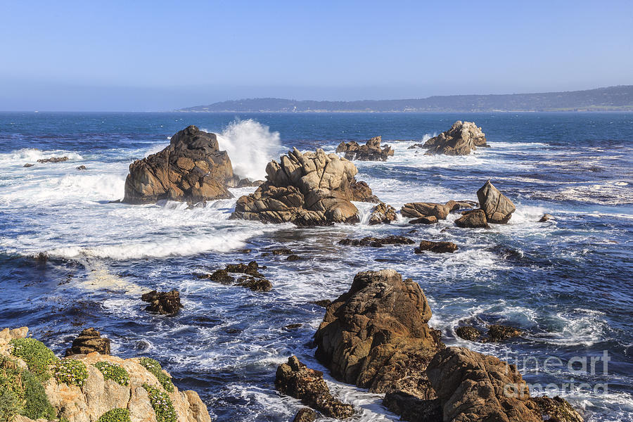 Point Lobos rocks and waves Photograph by Ken Brown