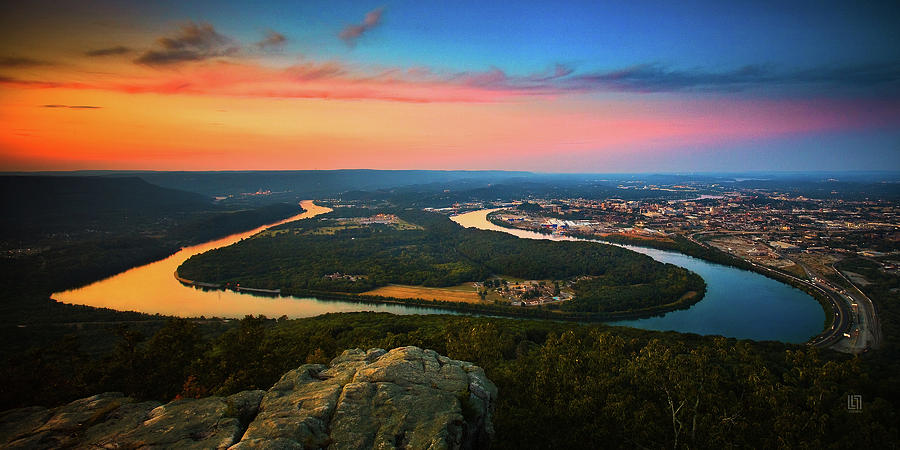 Sunset Photograph - Point Park Overlook by Steven Llorca