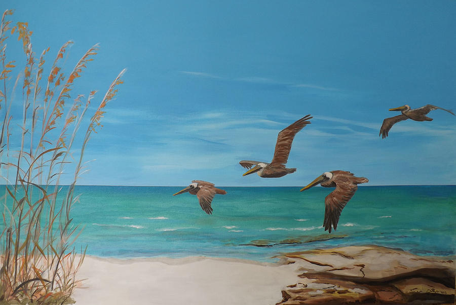 Wildlife Painting - Point Pellican by Daniel Gale