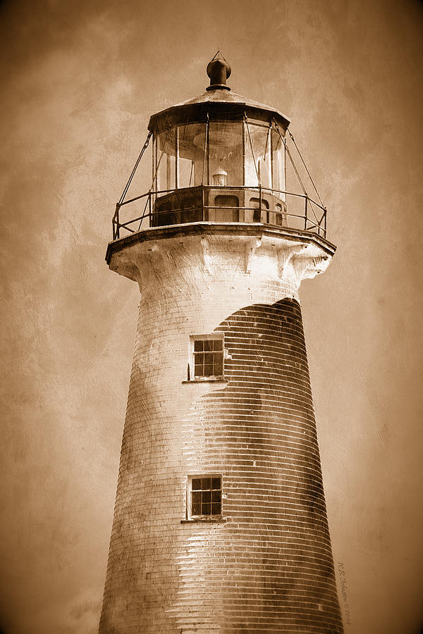 Point Prim Lighthouse Sepia Photograph by WB Johnston