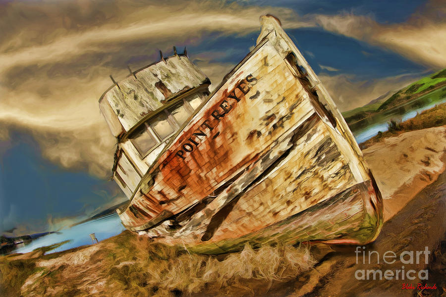 Point Reyes Abandoned Boat Photograph by Blake Richards