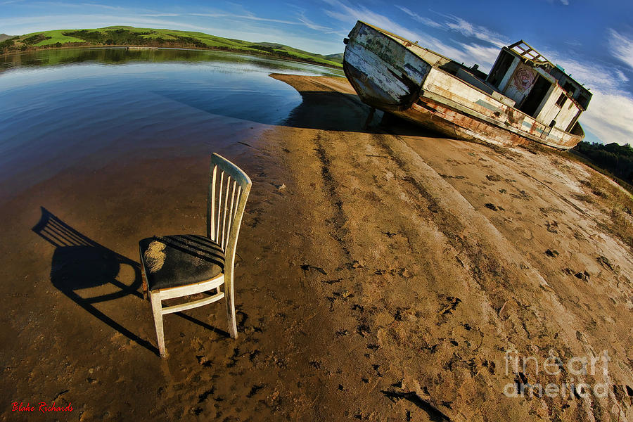 Point Reyes Chair And Boat Photograph by Blake Richards