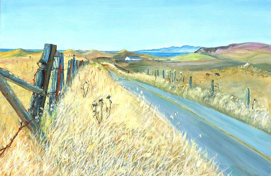 Point Reyes Country Road Painting by Asha Carolyn Young