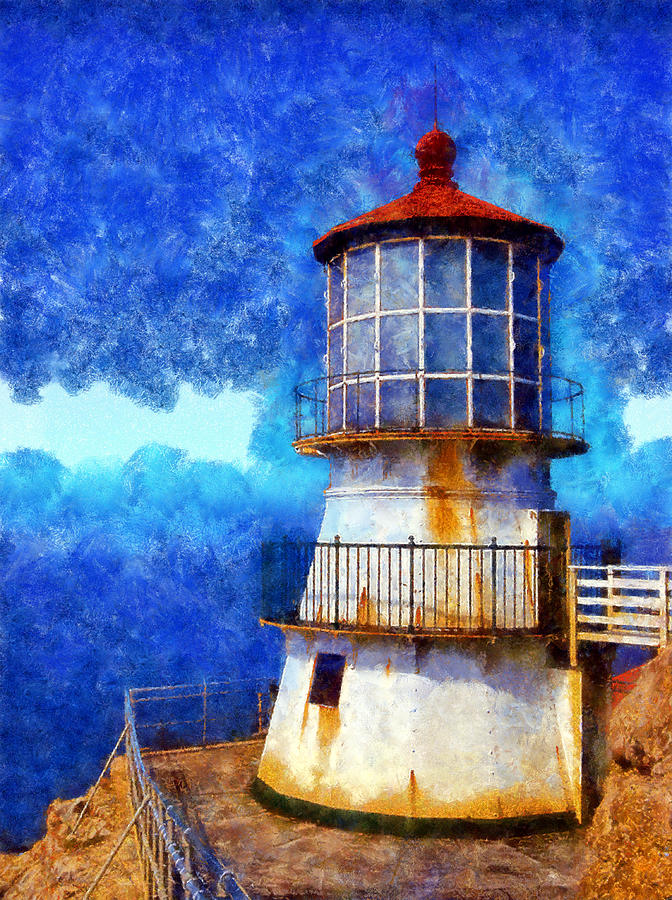 Point Reyes Lighthouse Close Up Digital Art by Kaylee Mason