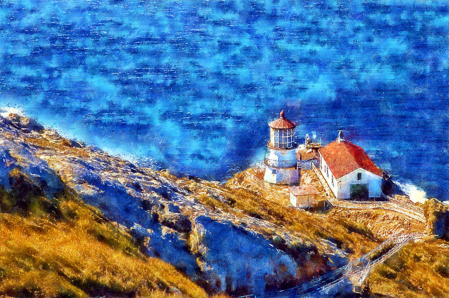 Point Reyes Lighthouse Digital Art by Kaylee Mason