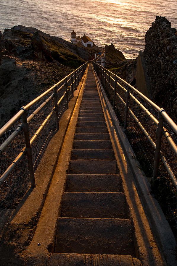 Point Reyes Lighthouse Staircase Photograph by John Daly
