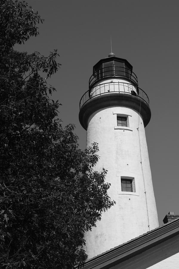 Pointe aux Barques 5 BW Photograph by Mary Bedy | Fine Art America