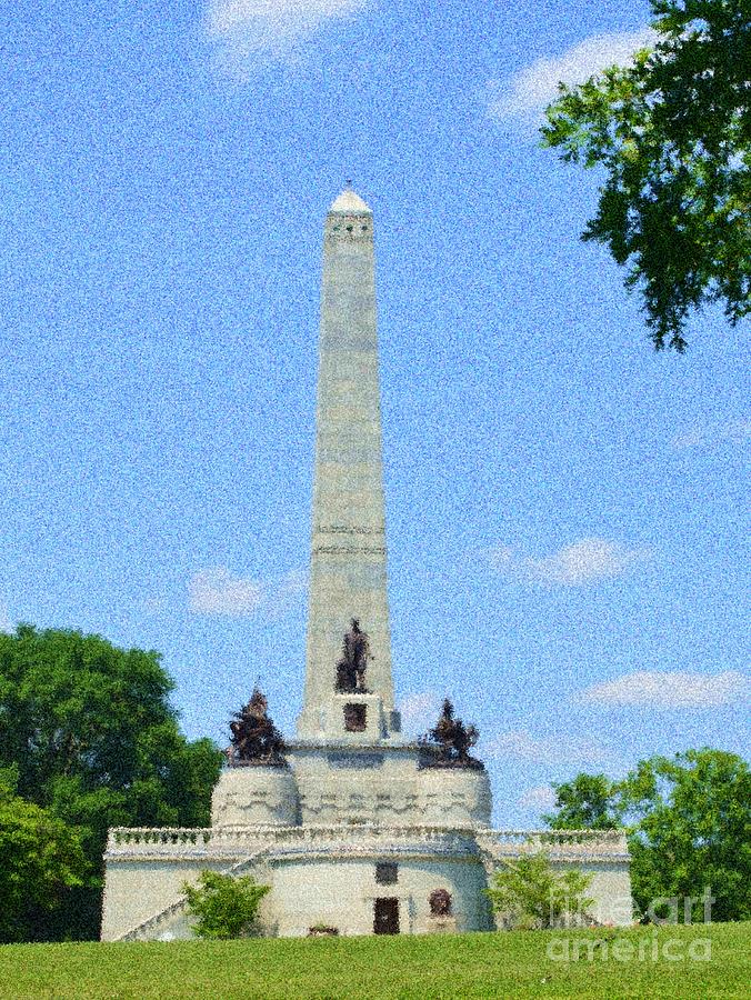 PointelisticLincolns Tomb  Digital Art by Luther Fine Art