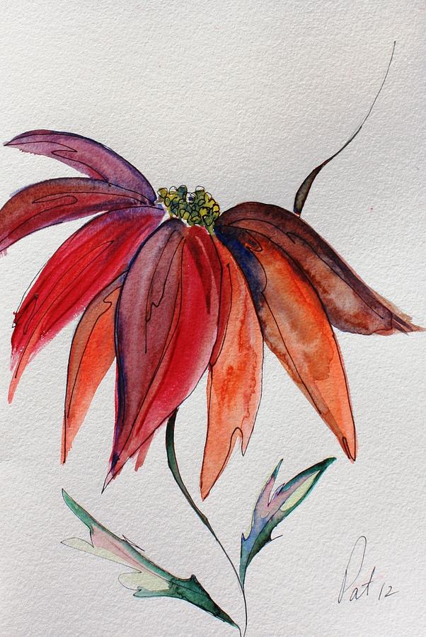 Pointsettia Painting by Pat Purdy