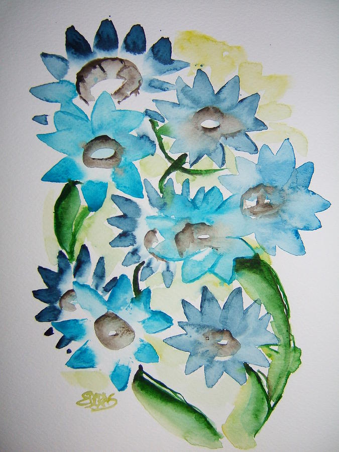 Flower Painting - Pointy Petals by Elaine Duras