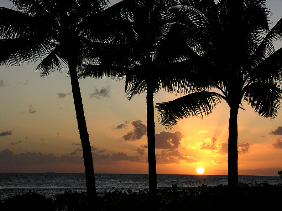 Poipu Beach Sunset Photograph by Robert Lozen