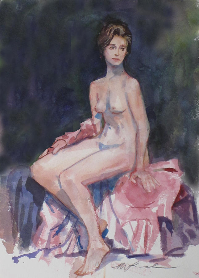 Poised Nude Painting by Mark Lunde