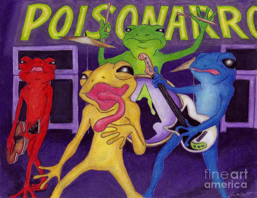 Poison-Arrow Frog Band Drawing by Samantha Geernaert
