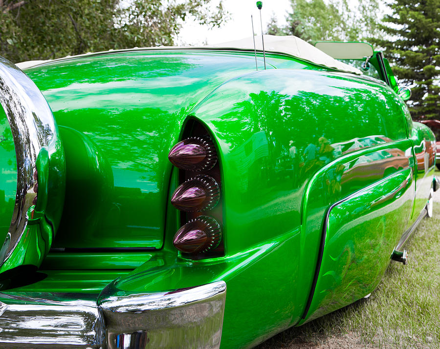 Poison Ivy green custom car Photograph by Mick Flynn