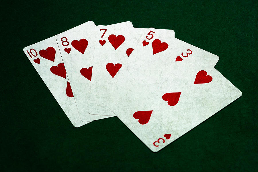 Poker Hands - Flush 2 Photograph By Alexander Senin