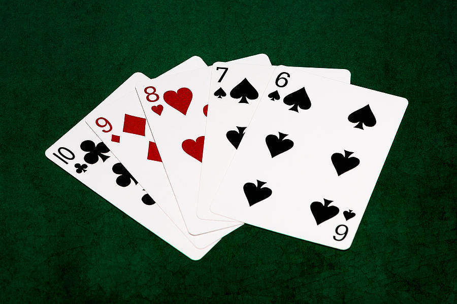 Poker Hands - Straight 2 v.2 Photograph by Alexander Senin