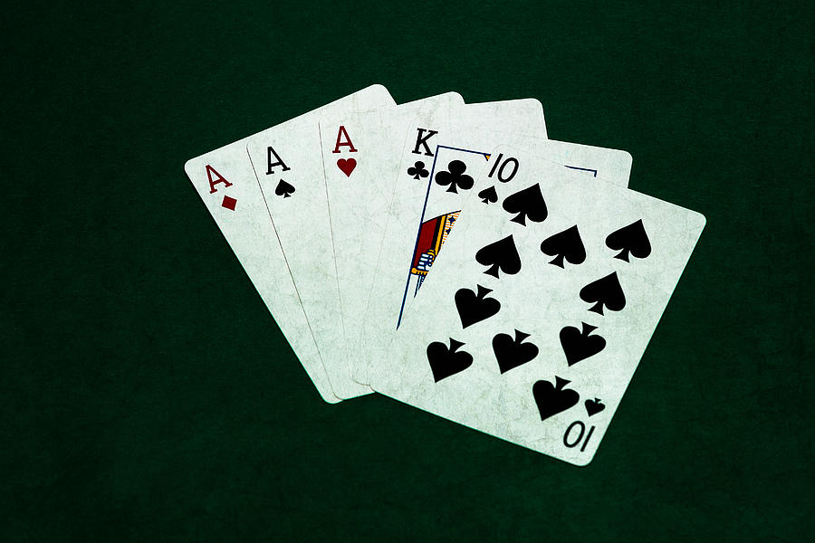 Poker Hands - Three Of A Kind 4 Photograph by Alexander Senin