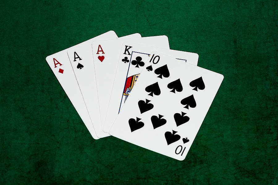 Poker Hands - Three Of A Kind 4 v.2 Photograph by Alexander Senin