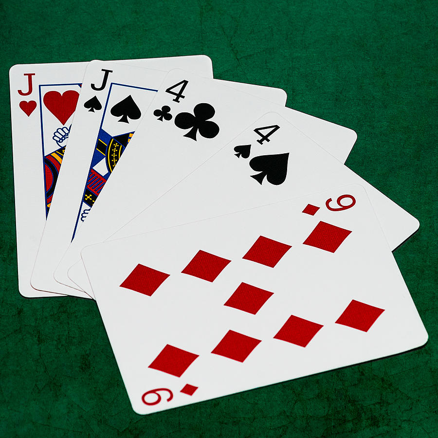 Poker Hands - Two Pair 2 v.2 - Square Photograph by Alexander Senin
