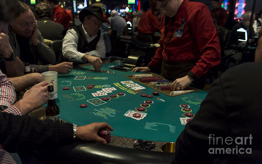 Poker Table at Harrahs Cherokee Casino Resort and Hotel Photograph by David Oppenheimer