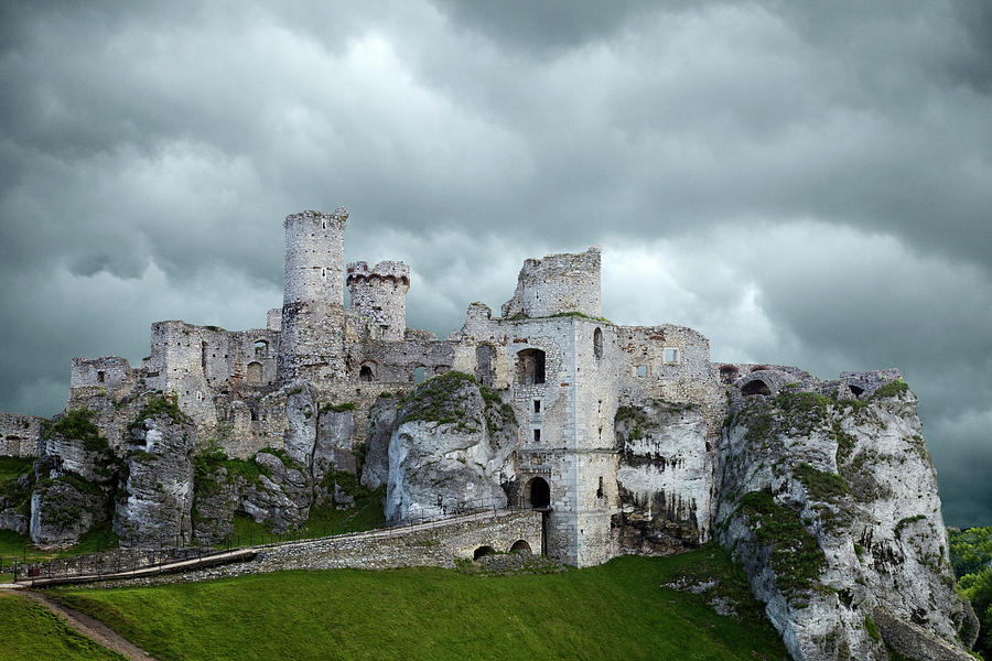 Architecture Photograph - Poland Composite Of Ogrodzieniec Castle by Jaynes Gallery