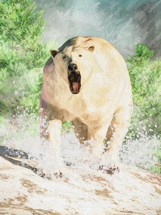 Polar Bear Attack Digital Art by Daniel Eskridge
