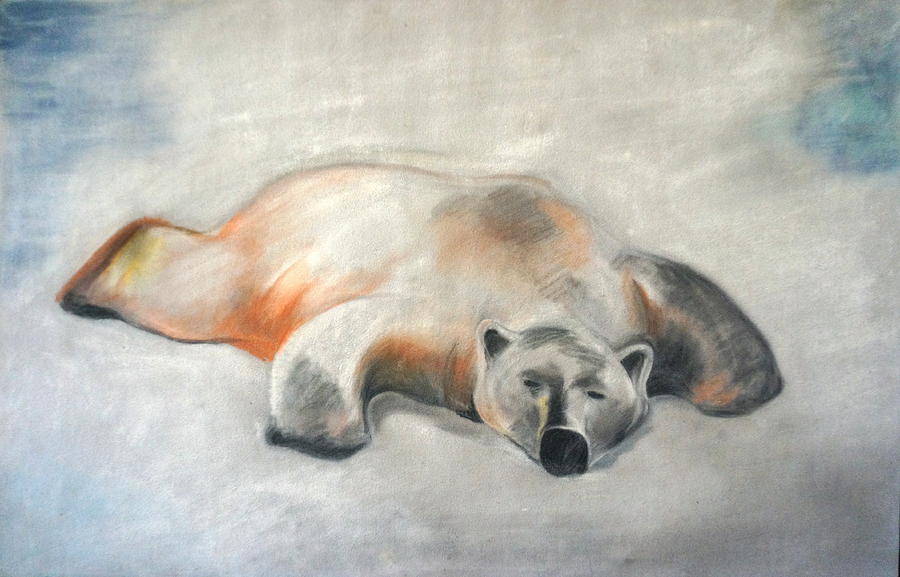 Winter Mixed Media - Polar bear by Rosa Garcia Sanchez