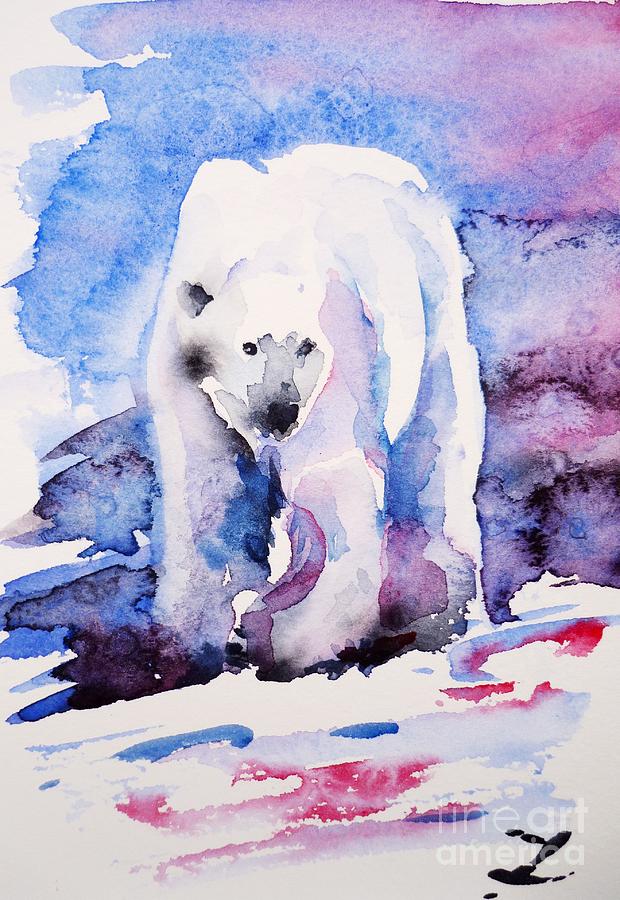 Animal Painting - Polar Bear  by Zaira Dzhaubaeva