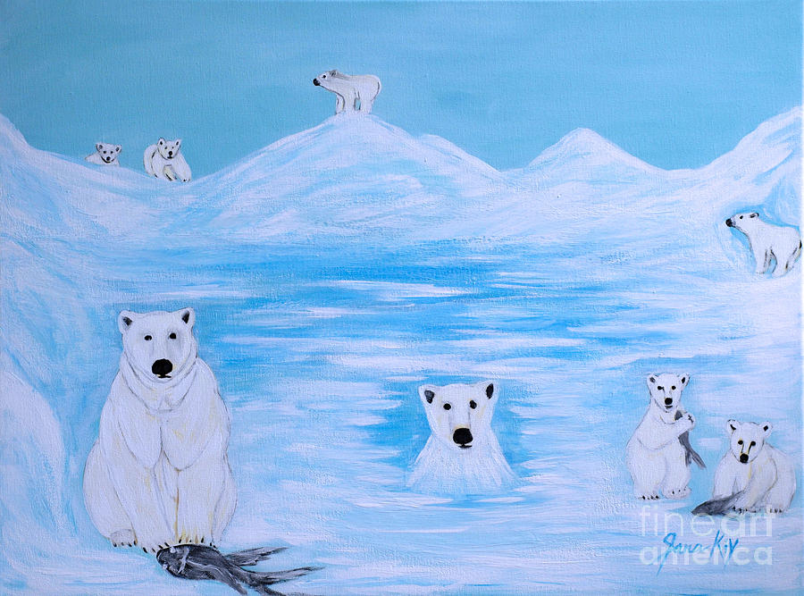 Polar Bears. Inspirations Collection Painting by Oksana Semenchenko