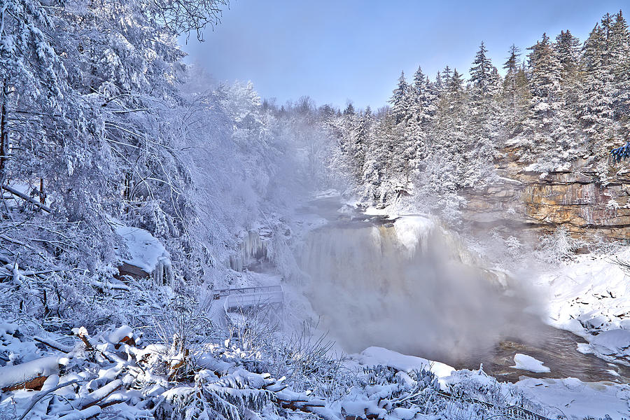 Winter Photograph - Polar Vortex at Blackwater Falls by Brian Simpson