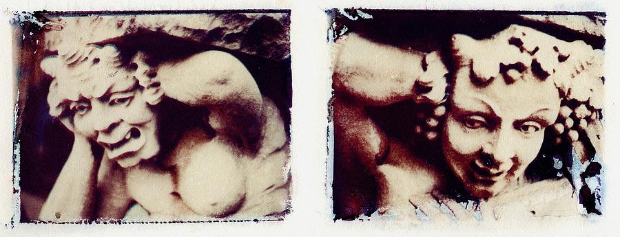 Architecture Photograph - Polaroid transfer gargoyle by Jane Linders