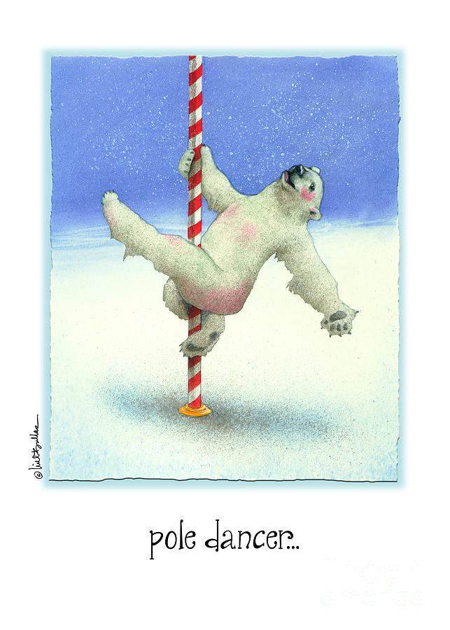 Polar Bear Painting - pole dancer... by Will Bullas by Will Bullas