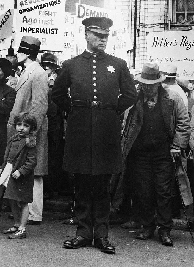 Police And Protesters, 1936 Photograph by Granger | Fine Art America