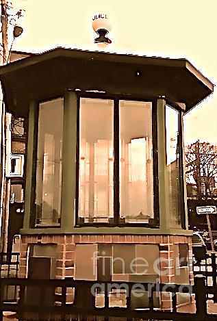 Vintage Photograph - Police Booth by Christy Gendalia