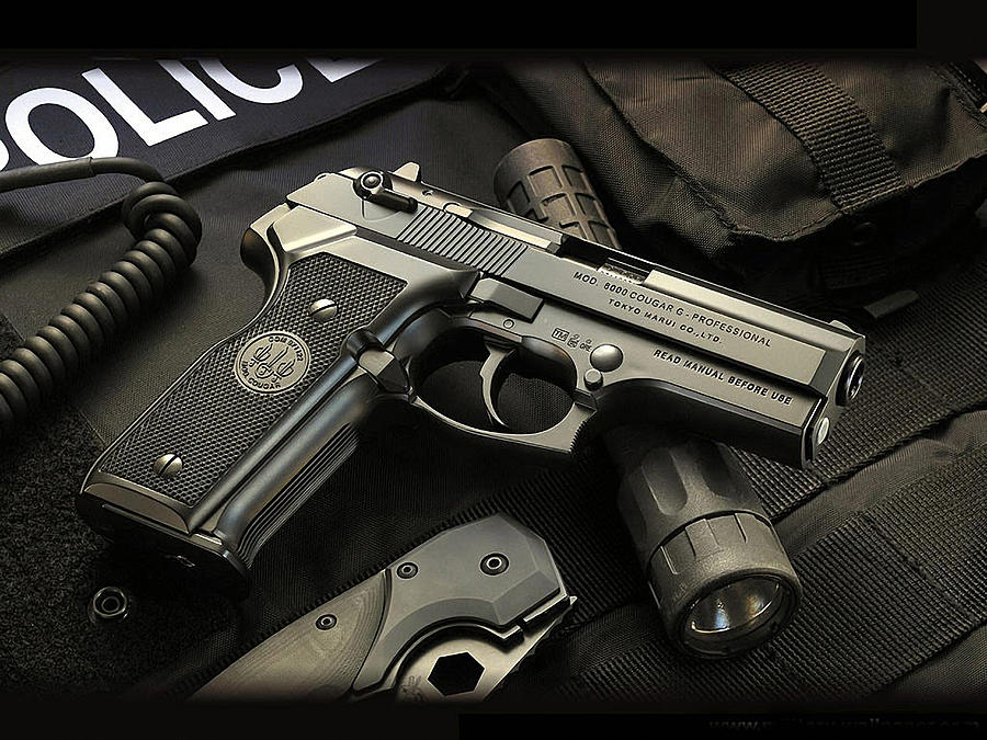 Police Gear Guns Ammo Digital Art by Marvin Blaine