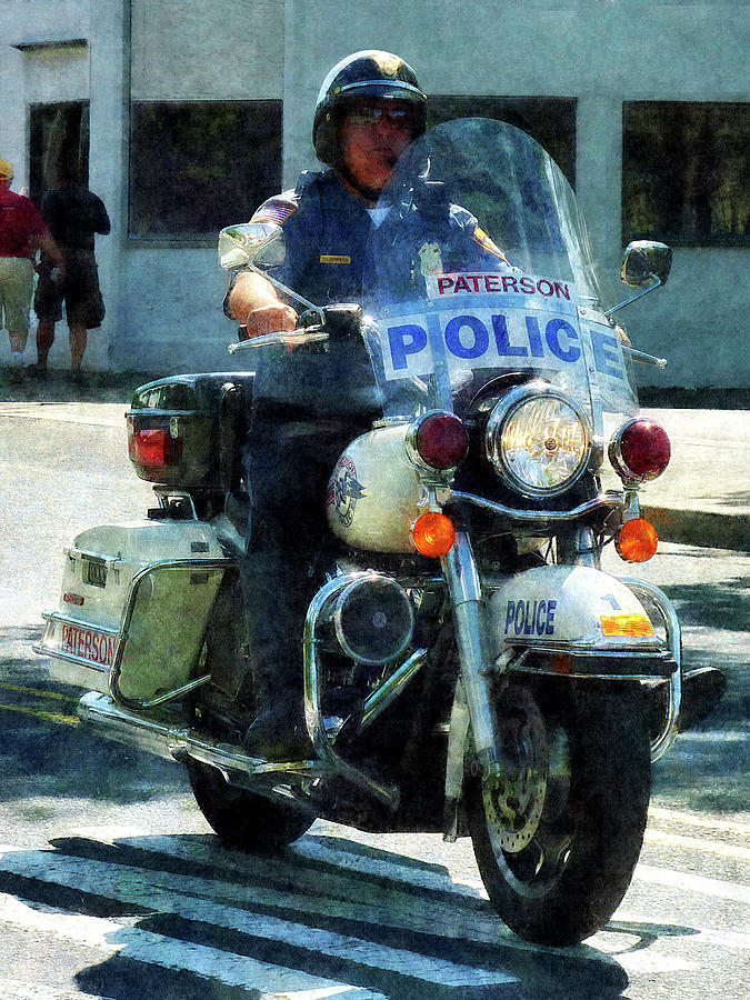 Police - Motorcycle Cop Photograph by Susan Savad