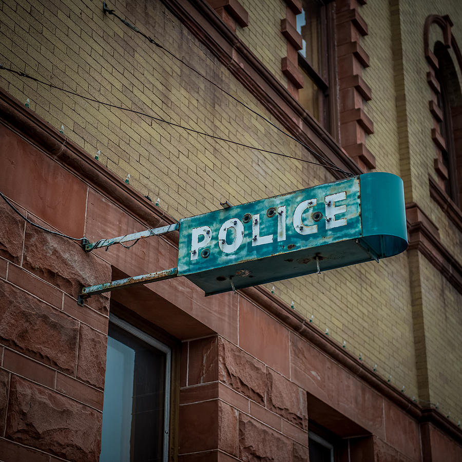 Police Station Sign Photograph by Paul Freidlund