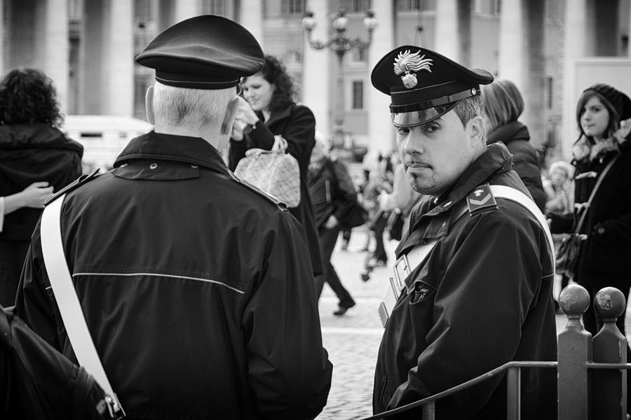 Policemen in Rome Photograph by Pablo Lopez