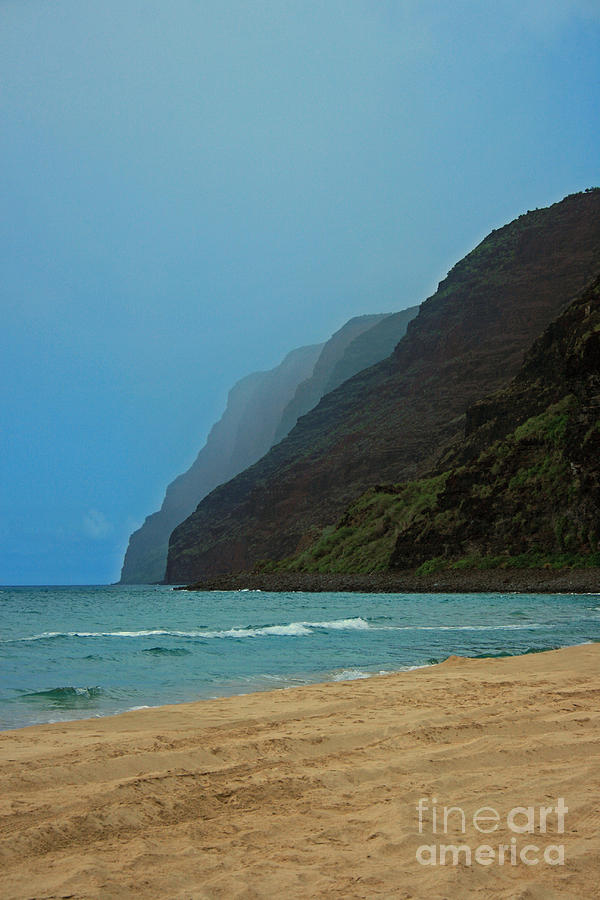Mountain Photograph - Polihale Beach, Kauai by Kathy DesJardins