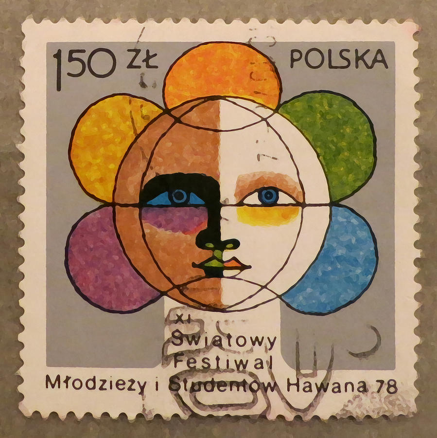 Polish Stamp - World Festival of Youth and Students in Havana 1978 Photograph by Patricia Januszkiewicz