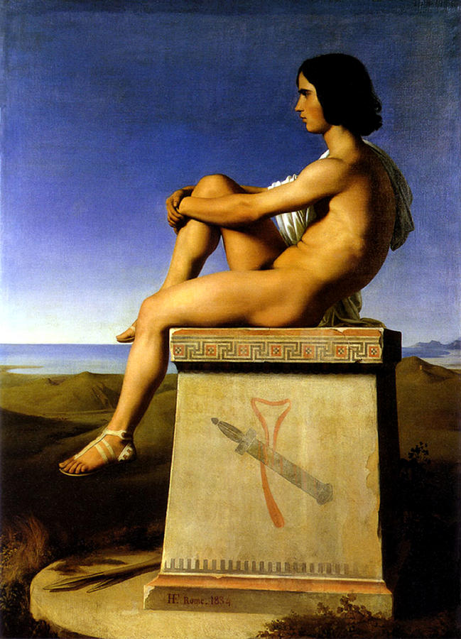 Polites Painting by Hippolyte Flandrin