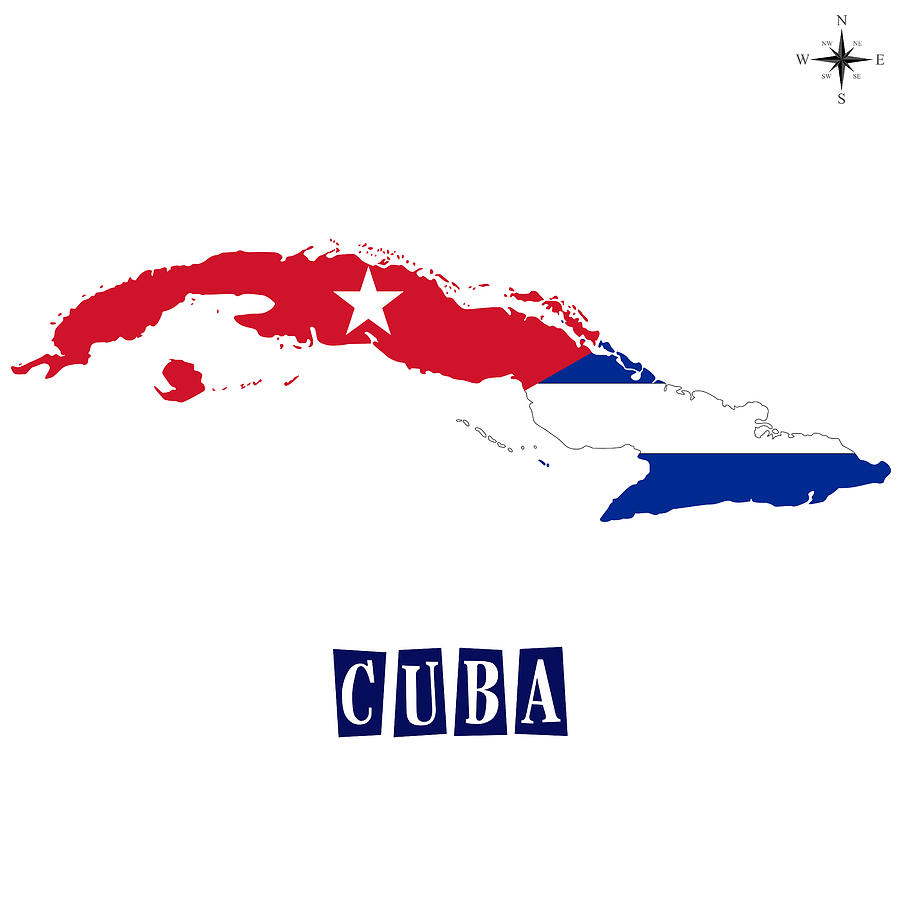 Map Painting - Political map of Cuba by Celestial Images
