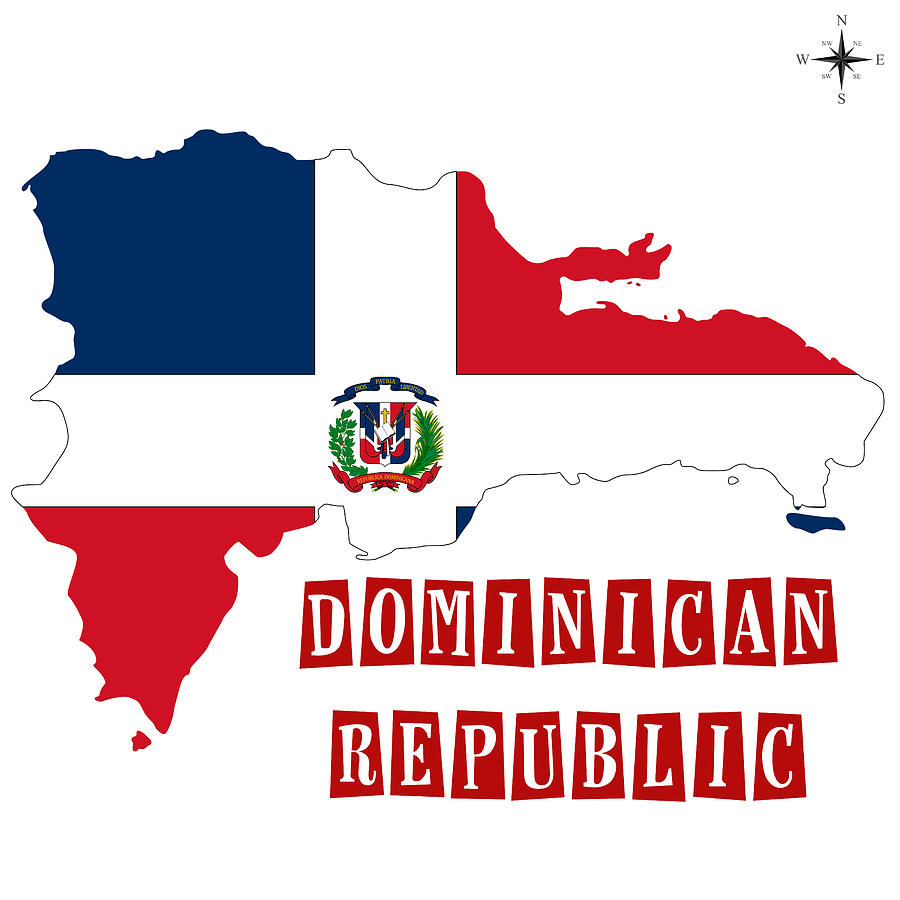 Map Painting - Political map of Dominican Republic by Celestial Images