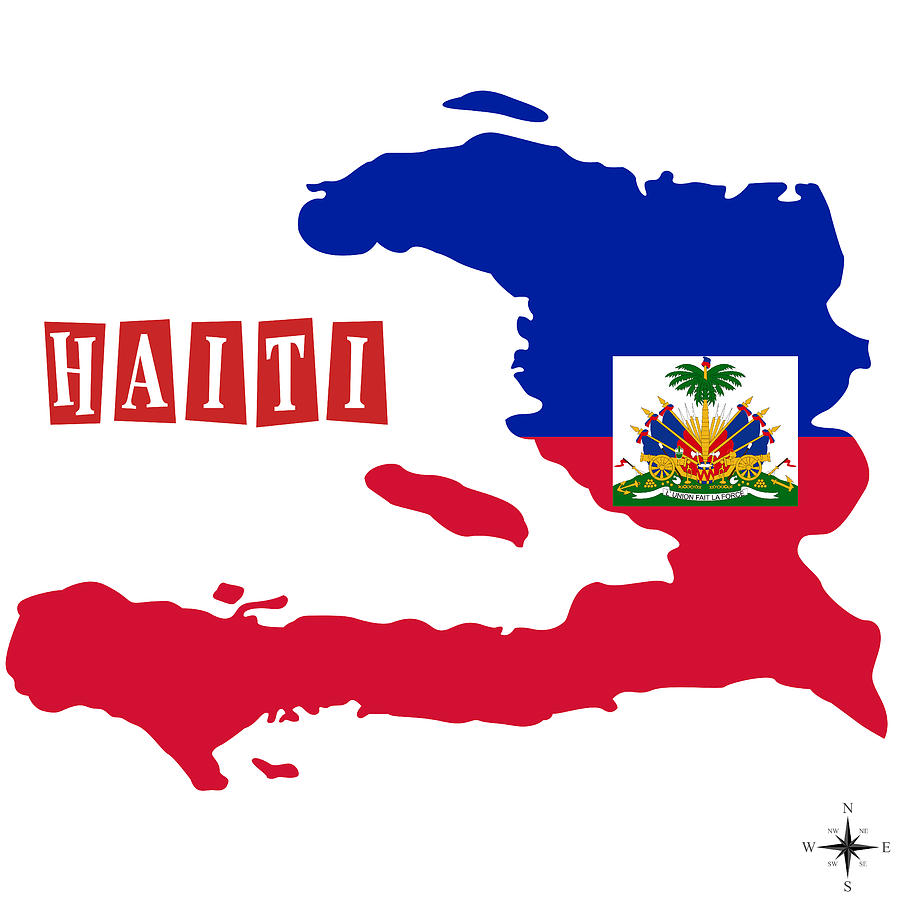 Map Painting - Political map of Haiti by Celestial Images